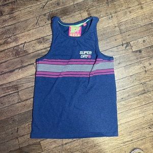 Superdry Men’s  Tank Top Shirt heather blue size M